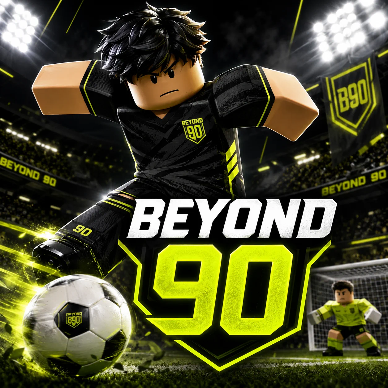 Beyond 90 Roblox football game artwork